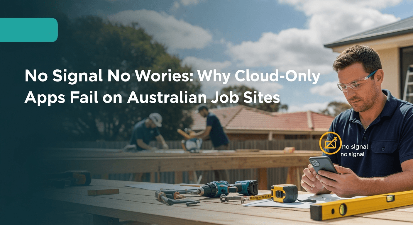 No Signal? Why You Need an Offline Tradie Quoting App